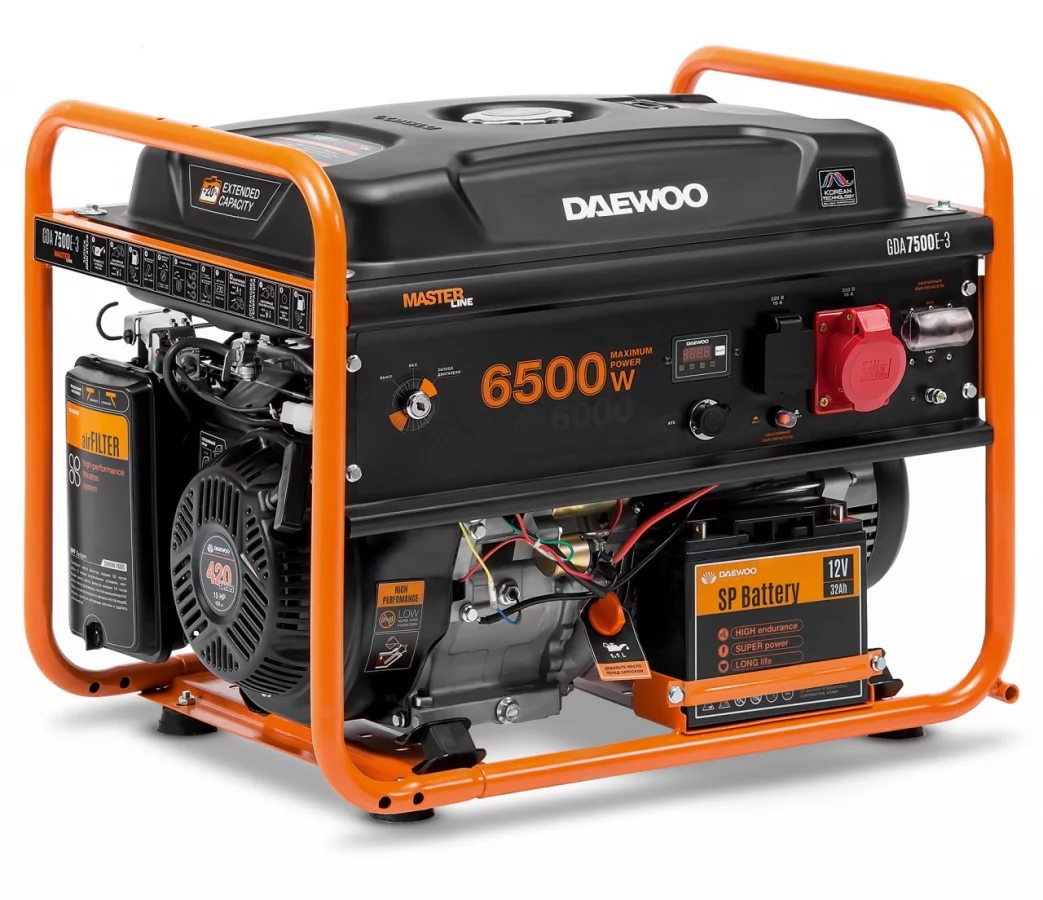 Бензиновый генератор Daewoo GDA 7500E-3 с АВР
