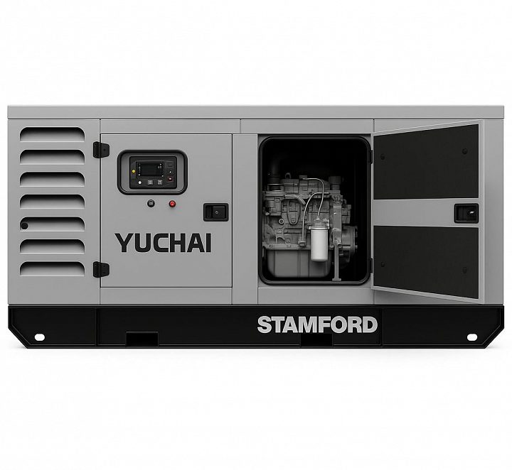 Дизельный генератор Yuchai GMP AY220 в кожухе