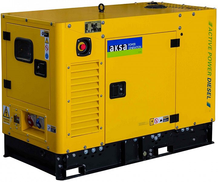 Дизельный генератор Aksa APD-17A в кожухе